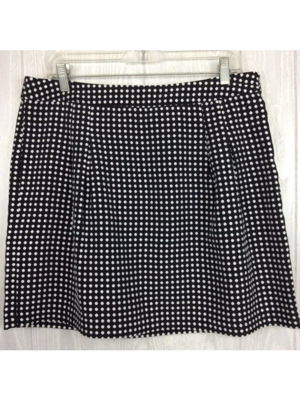 The Limited Womens Black White Polka Dot A-Line Mini Skirt PLUS SIZE 14